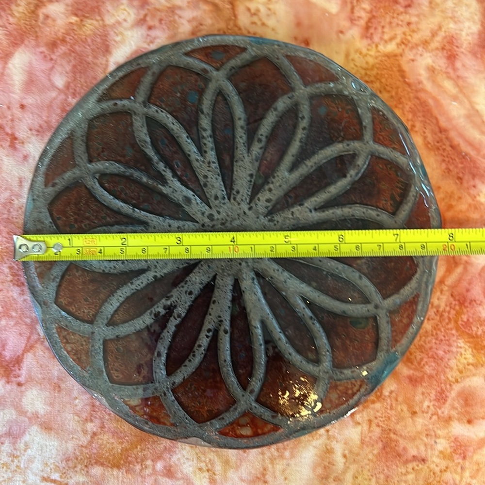 Geometric Floral Resin Art Disc - Picture 5 of 5